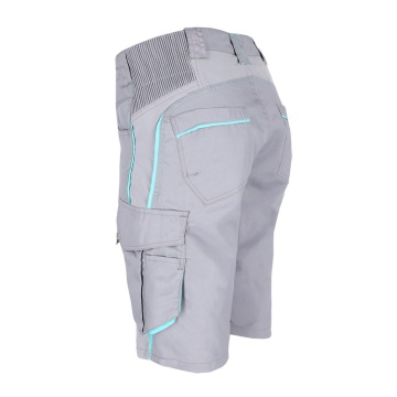 Pantaloni de lucru scurti dama FWNA, twill cu elastan, talie elastica, buzunare multiple - Img 3