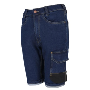 Pantaloni de lucru scurti dama JEANS-L777-TS, denim cu elastan, insertii Cordura - Img 3