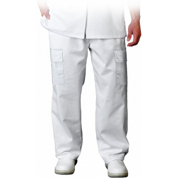 Pantaloni in talie Cook 250 g/m², buzunare multiple, industria alimentara