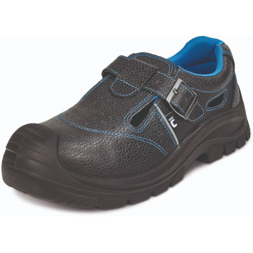 Sandale de protectie cu bombeu metalic Raven XT S1P SRC, talpa dubla densitate PU, piele, antistatice, negre