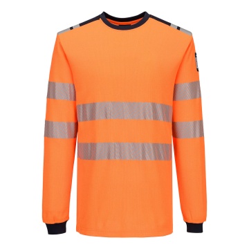 Tricou de lucru Hi-Vis cu maneca lunga FR736 PW3 Modaflame Knit, ignifug, antistatic, protectie ARC - Img 1
