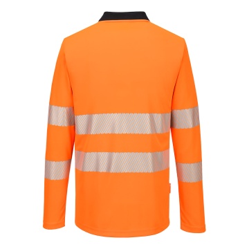 Tricou polo de lucru Hi-Vis DX419 DX4, respirabil, slim fit, reflectorizant - Img 4