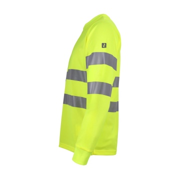Tricou reflectorizant cu maneca lunga FLUO, material tip plasa, de inalta vizibilitate, Clasa 2 - Img 4