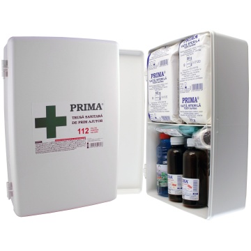 Trusa sanitara de prim ajutor PRIMA fixa, certificata conform Ordinului MS 427/2002