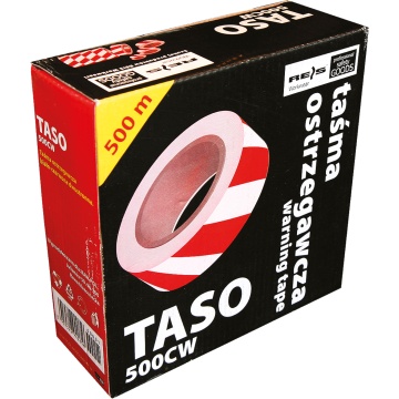 Banda delimitare si semnalizare TASO500CW, 500m, rosu/alb