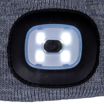 Caciula de iarna cu lanterna LED detasabila - Img 4