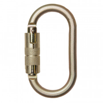 Carabiniera din otel galvanizat cu mecanism twist lock AZ 011T