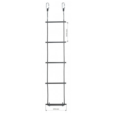 DL 010C – Scara de franghie, 30 m, trepte aluminiu