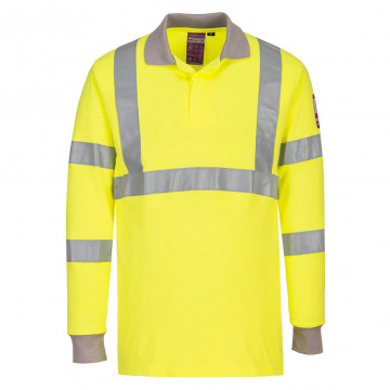 FR77 - Tricou Polo cu Maneci Lungi HI VIS Antistatic si Ignifug