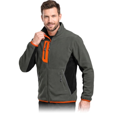 Jacheta de lucru FORMEN, fleece calduros, 3 buzunare cu fermoar, guler inalt si elemente reflectorizante - Img 5