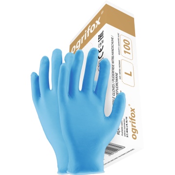 Manusi de protectie din nitril, unica folosinta, 100 buc/set