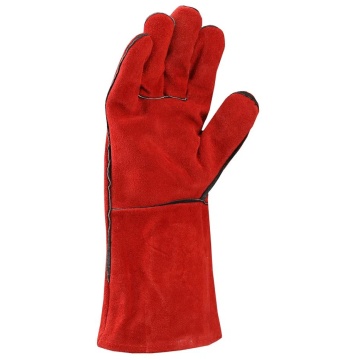 Manusi de protectie pentru sudura RENE, piele spalt bovina, manseta lunga, protectie mecanica si termica - Img 2