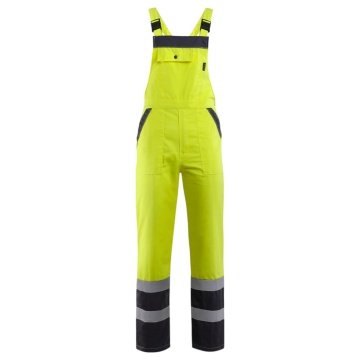 Pantaloni cu pieptar reflectorizanti Collins Summer HV, pentru barbati, din poliester si bumbac, pentru constructii si drumuri - Img 1