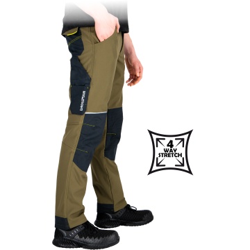 Pantaloni de lucru in talie GREX softshell cu membrana TPU, insertii Rip-Stop, cu buzunare si elemente reflectorizante - Img 2
