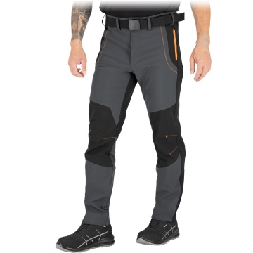 Pantaloni de lucru in talie Slender, barbati, material Softshell cu tehnologie 4-way stretch, impermeabili, croiala slim fit, de toamna