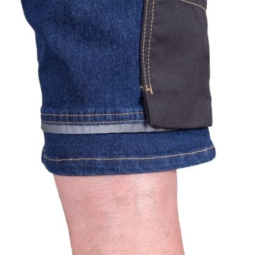 Pantaloni de lucru scurti JEANS303-TS, denim cu elastan, insertii Cordura, buzunare multiple - Img 14
