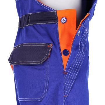 Pantaloni de protectie cu pieptar SPECWELD, bumbac, material ignifug, pentru sudura si turnatorii - Img 8