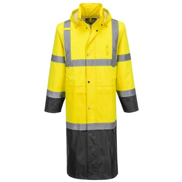 Pelerina Hi-Vis Contrast H446 122 cm, impermeabila, reflectorizanta, cu gluga - Img 3
