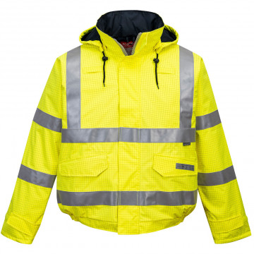 S773 - Jacheta de ploaie HiVis Bizflame, Antistatica, Ignifuga - Img 1