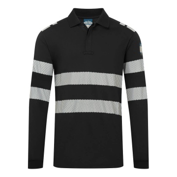 Tricou polo de lucru cu maneca lunga FR733 Modaflame, ignifug, antistatic, protectie ARC