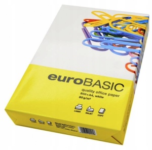 Hârtie Copiator A4, euroBASIC, 80g/mp, 500Coli/Top