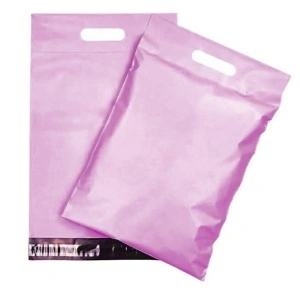 Plicuri pentru Curierat 265x320+90+50mm, Autoadeziv, Cu Mâner, Polietilenă, Fucsia, 100Buc/Set