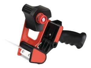 Dispenser Manual Tesa Classic pentru Bandă Adezivă, 50mm/120 Metri, Roșu/Negru