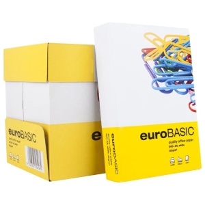 Hârtie Copiator A4, euroBASIC, 80g/mp, 500Coli/Top, 5Topuri/Cutie