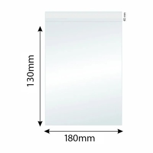 Pungi Polipropilena pentru Alimente/Textile, 130x180mm, Autoadeziv, Transparent, 40µm, 100Buc/Set
