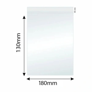 Pungi Polipropilena pentru Alimente/Textile, 130x180mm, Autoadeziv, Transparent, 40µm, 100Buc/Set