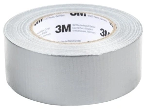 Bandă Adezivă Textilă 3M Duct Tape, 50 mm x 50 Metri, Gri, Pentru Reparații