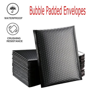 Plicuri Antișoc Negre, Siliconice, 180x230mm, cu Bule de Aer, 10 Bucăți/Set