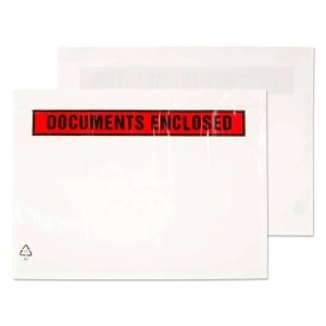 Plicuri Port-Document AWB C5 Documents Enclosed, 225x165mm, Autoadeziv, Transparent, 50Buc/Set