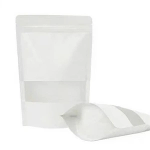 Pungi Stand Up cu Ziplock, 250×340×90 mm, Albe, 50 Buc/Set