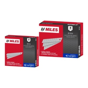 Rezerve Cutter Utilitar MILES, Lame Oțel 9x80mm, Cutie Plastic, 10Buc/Set