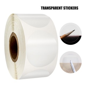 Etichete Autoadezive Rotunde Transparente, 38 mm, 500Buc/Rolă