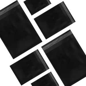 Plicuri pentru Curierat 170x300+50mm, Polietilenă, Negru, 100Buc/Set