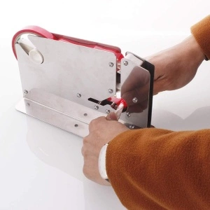 Aparat de Sigilat Pungi Vrac – Dispenser Metalic pentru Bandă PVC, Ambalare Rapidă