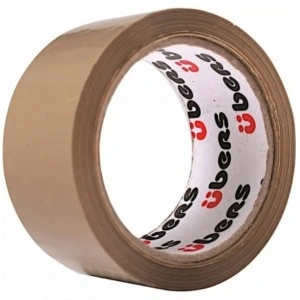 Bandă Adezivă pentru Ambalare Ubers 48mm/66 Metri, Acril, Maro