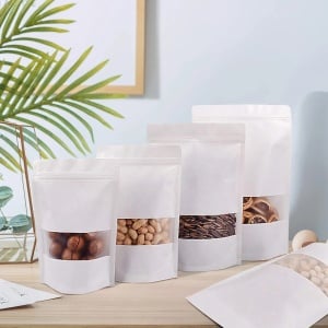 Pungi Stand Up cu Ziplock, 85×145×30 mm, 50–100 g, Albe, 50 Buc/Set