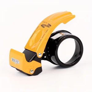 Dispenser Manual pentru Bandă Adezivă 50mm/250 Metri, Metalic, Galben/Negru