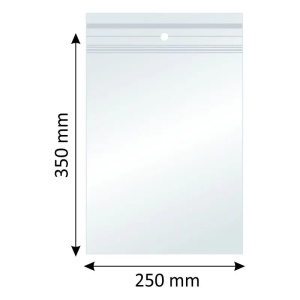 Plicuri cu Fermoar Ziplock, Polietilenă, 250x350mm, 40µm, 100Buc/Set
