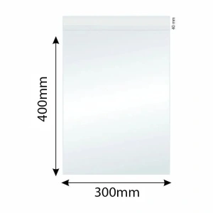 Pungi Polipropilena pentru Alimente/Textile, 300x400mm, Autoadeziv, Transparent, 40µm, 100Buc/Set