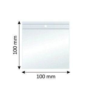 Plicuri cu Fermoar Ziplock, Polietilenă, 100x100mm, 40µm, 100Buc/Set