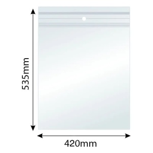Plicuri cu Fermoar Ziplock, Polietilenă, 420x535mm, 40µm, 100Buc/Set