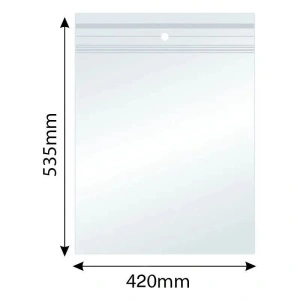 Plicuri cu Fermoar Ziplock, Polietilenă, 420x535mm, 40µm, 100Buc/Set