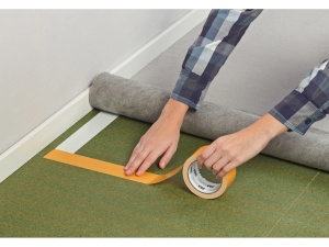 Bandă Adezivă 3M Carpet Tape, 50 mm x 15 Metri, Galben, Pentru Mochetă