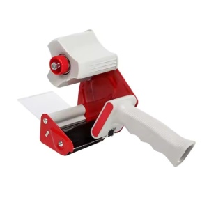 Dispenser Manual DLOffice pentru Bandă Adezivă 50mm/120 Metri, Plastic/Metal, Roșu/Alb