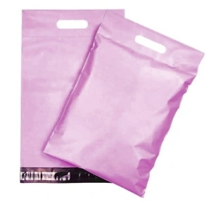 Plicuri pentru Curierat 265x320+90+50mm, Autoadeziv, Cu Mâner, Polietilenă, Fucsia, 50Buc/Set