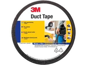 Bandă Adezivă Duct Tape 3M Extra Strong, Negru, 50mm x 10m - Pentru Semnalizare și Reparații